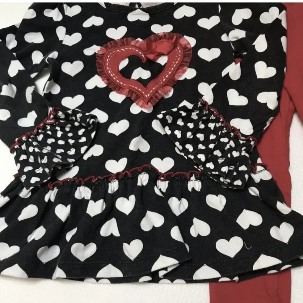 Kids Headquarters Heart Outfit Size 2T